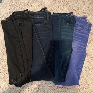 Bundle of American eagle high waist jeggings